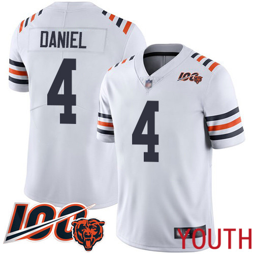 Chicago Bears Limited White Youth Chase Daniel Jersey NFL Football 4 100th Season